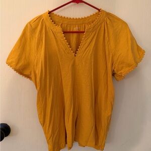 LOFT Golden Short Sleeve Top